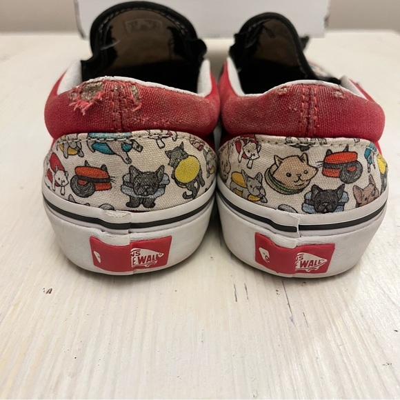 Vans Customs Off The Wall Dog And Car Macaroon Print Shows Size Women 5 Men 3.5 - Picture 4 of 7